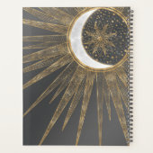 Elegant Gold Doodles Sun Moon Mandala Design (Dos)