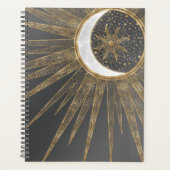 Elegant Gold Doodles Sun Moon Mandala Design (Devant)