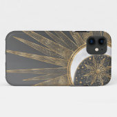 Elegant Gold Doodles Sun Moon Mandala Design Case-Mate iPhone Case (Achterkant (horizontaal))