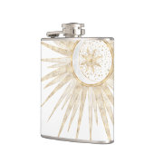 Elegant Gold Doodles Sun Moon Mandala Design Heupfles (Links)