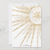Elegant Gold Doodles Sun Moon Mandala Wedding Kaart (Achterkant)