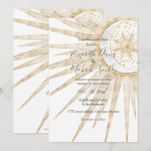 Elegant Gold Doodles Sun Moon Mandala Wedding Kaart (Voorkant / Achterkant)
