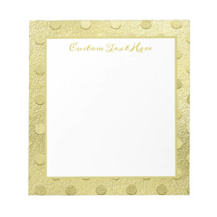 Elegant Gold Dot Pattern Glam op maat Notitieblok