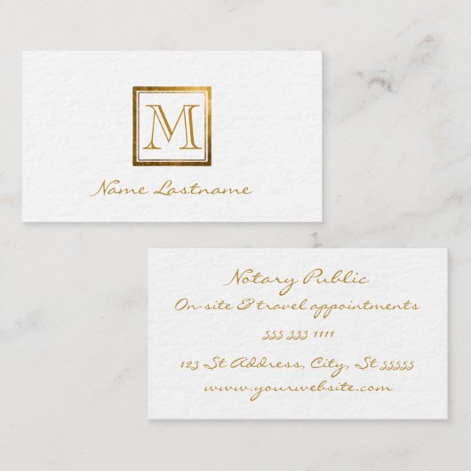 Elegant Gold Double Lijst Monogram Noteerbaar publ Visitekaartje