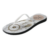 Elegant Gold Dream Catcher Monogram Teenslippers (Schuin)