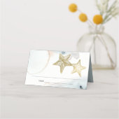 ELEGANT GOLD DUSKY BLUE BEACHY STARFISH WEDDING (Voorkant)