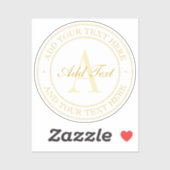 Elegant Gold Editable Text Transparant Sticker (Vel)