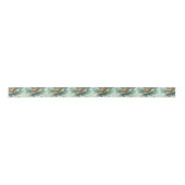 Elegant Gold & Emerald Poppy Wedding  Satin Ribbon Lint (Voorkant)