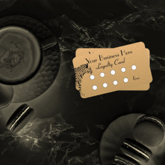 Elegant Gold en Black Jaguar Loyalty Kaart