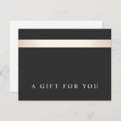 Elegant Gold- en Black Striped Cadeaucertificaat (Voorkant / Achterkant)
