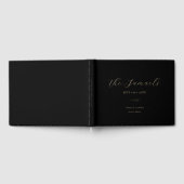 Elegant Gold en Black Wedding Guest Book Gastenboek (Volledig)