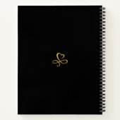 Elegant Gold en Black Wedding Notitieboek (Achterkant)