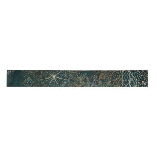 Elegant Gold en Blauwgroen Green Floral Mandala Pa Lint