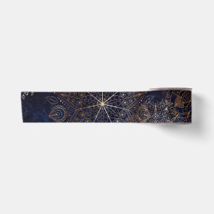 Elegant Gold en Dark Blue Floral Mandala Pattern Lint