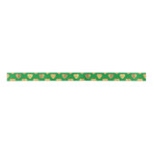 Elegant Gold en Green Love Heart Pattern Lint (Voorkant)