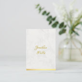 Elegant Gold en marble Handwrite Name Sjabloon Visitekaartje (Staand voorkant)