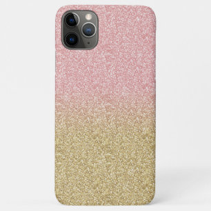 Elegant Gold en Roos Gold Glitter Sparkles Afbeeld iPhone 11 Pro Max Hoesje