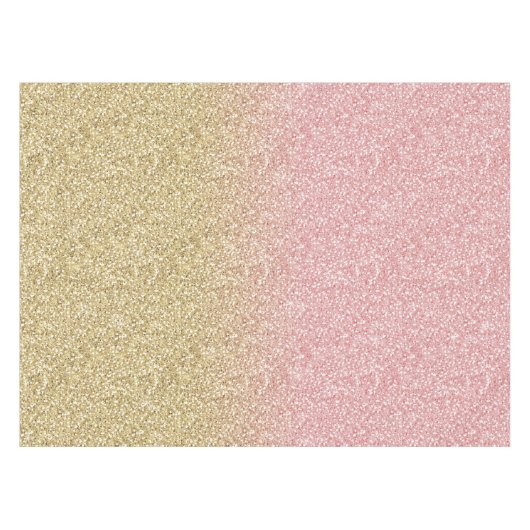 Elegant Gold en Roos Gold Glitter Sparkles Afbeeld Tafelkleed (Voorkant (Horizontaal))