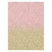 Elegant Gold en Roos Gold Glitter Sparkles Afbeeld Tafelkleed (Voorkant)