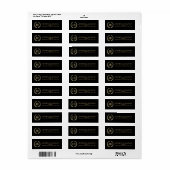 Elegant Gold en Silver Laurel Wreath Etiket (Full Sheet)
