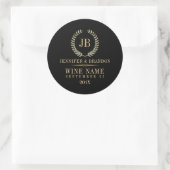 Elegant Gold en Silver Laurel Wreath Ronde Sticker (Tas)