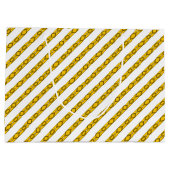 Elegant Gold en White Birthday Groot Cadeauzakje (Achterkant)