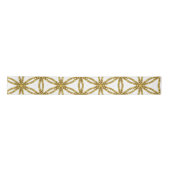 Elegant Gold en White Geometric Pattern Lint (Voorkant)
