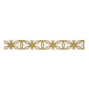 Elegant Gold en White Geometric Pattern Lint