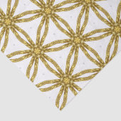Elegant Gold en White Geometric Pattern Tissuepapier (Detail)