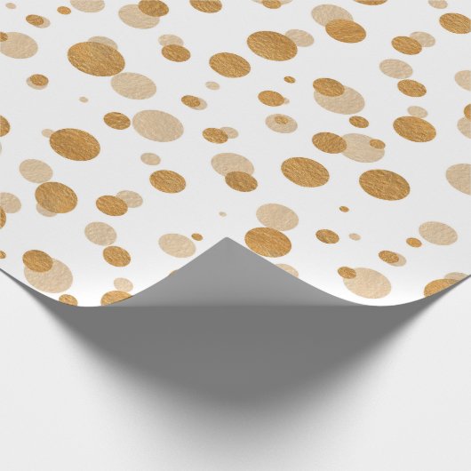 Elegant Gold en witte kerst  Cadeaupapier (Hoek)