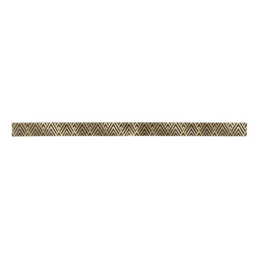 Elegant Gold en zwart faux Glitter Art Deco Patroo Lint (Voorkant)