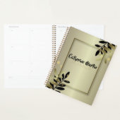 Elegant Gold en zwart goudlauw Lijst Planner (Display)