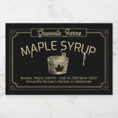 Elegant Gold en zwarte emmer Maple Syrup Voedselcontainer Etiket (Enkel label)