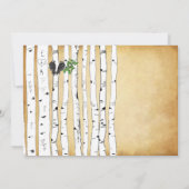Elegant Gold Enchanted Forest Birch Tree Wedding Kaart (Achterkant)