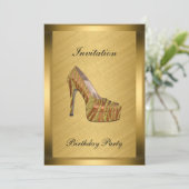 Elegant Gold Event Invitation (Debout devant)