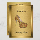 Elegant Gold Event Invitation (Devant / Derrière)