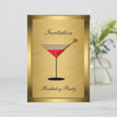 Elegant Gold Event Invitation Kaart (Staand voorkant)