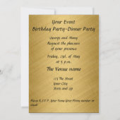 Elegant Gold Event Invitation Kaart (Achterkant)