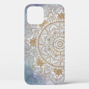 Elegant Gold Eye Sun Moon Mandala Design iPhone 12 Hoesje