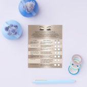 Elegant Gold Eyelash Extensions Liability Waiver Flyer (Enkel)