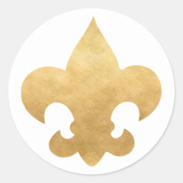 Elegant Gold Fleur De Lis Stickers Seals