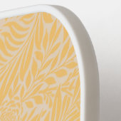 Elegant Gold Floral Botanical Monogram Pickleball Paddle (Links Detail)