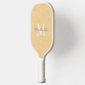 Elegant Gold Floral Botanical Monogram Pickleball Paddle (Links)