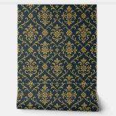 Elegant Gold Floral Damask Behang (Afrollen)