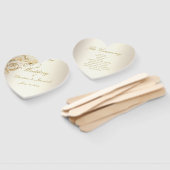 Elegant Gold Floral Damask Elegant Script Wedding Handwaaier (Niet-gemonteerd)