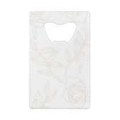 Elegant Gold Floral Monogram Weddenschap Kredietkaart Flessenopener (Achterkant)