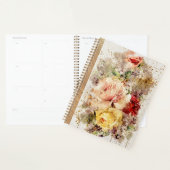 Elegant Gold Floral Waterverf Rustic Wedding Planner (Display)