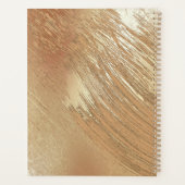 Elegant Gold Floral Waterverf Rustic Wedding Planner (Achterkant)