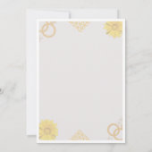Elegant Gold Floral Wedding Invitation - Chic Gold (Dos)