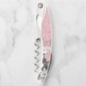 Elegant Gold florroze gradiënt Glitter Afbeelding Kurkentrekker (Voorkant)